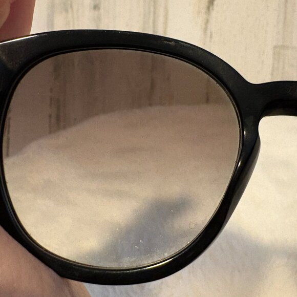 PRADA Round Sunglasses Black Frames Smoke Lens - Picture 13 of 14